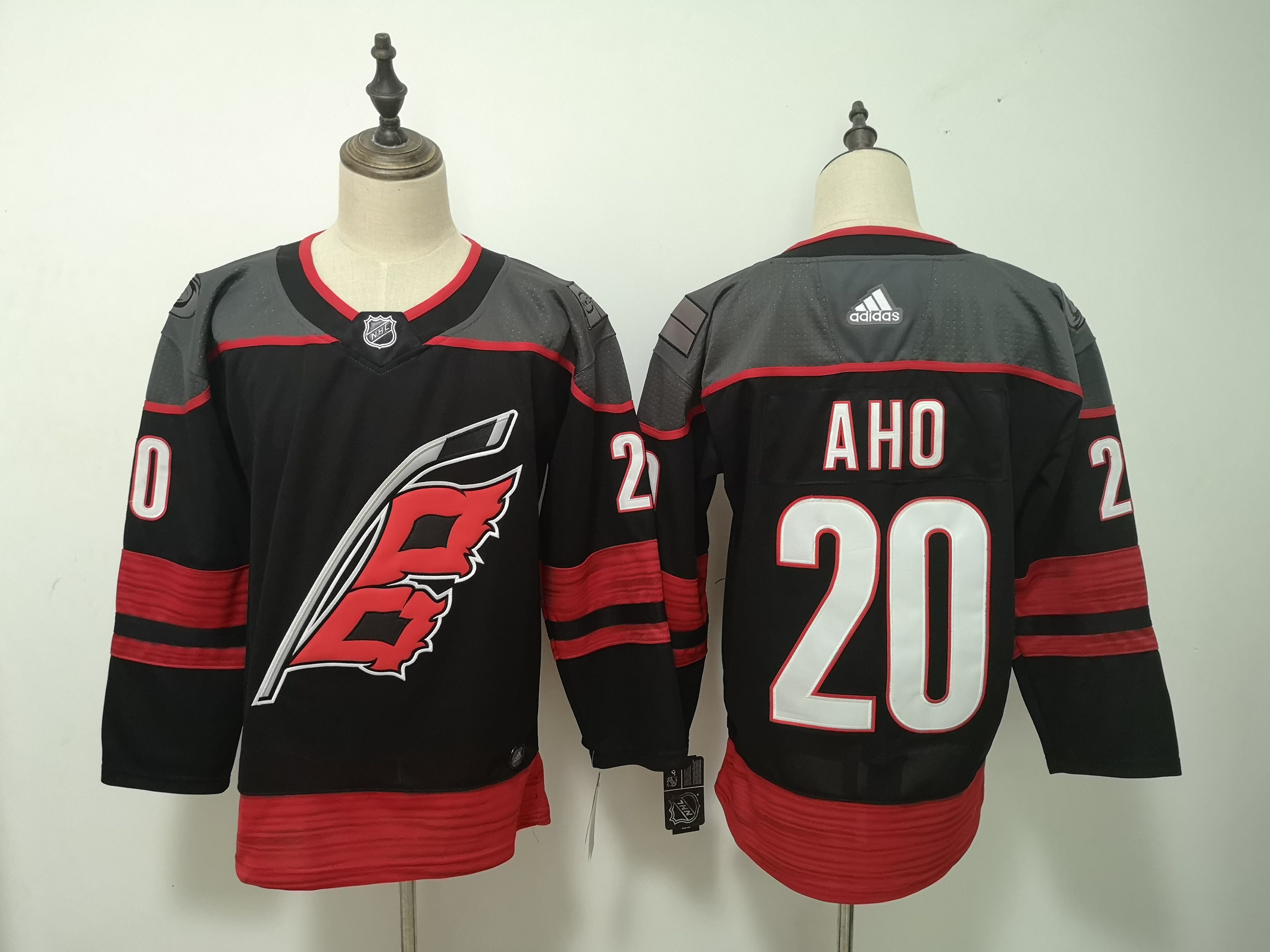 Adidas Men Carolina Hurricanes #20 Aho black NHL Jersey->chicago bulls->NBA Jersey